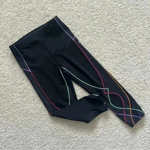 CW-X Black Leggings with Multicolor Accents